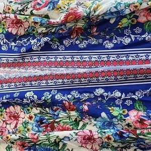 Umgee Floral Print Open Front Cover Up Kimono Style M/L